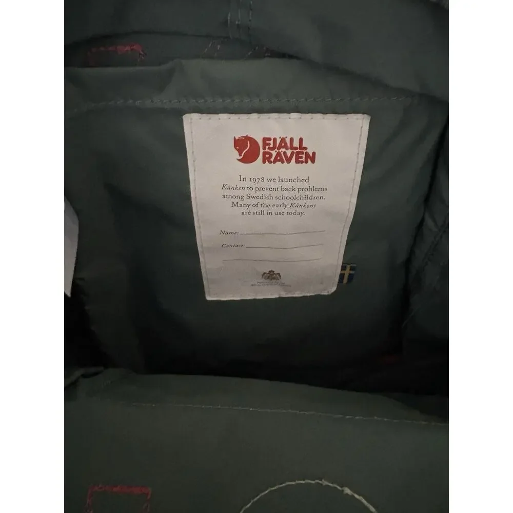 Fjallraven Kanken Mini Backpack Green Pink Everyday Travel Outdoor Bag